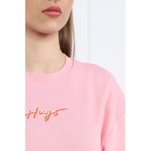 Bluza damska Hugo Boss casualowa z napisami bawełniana