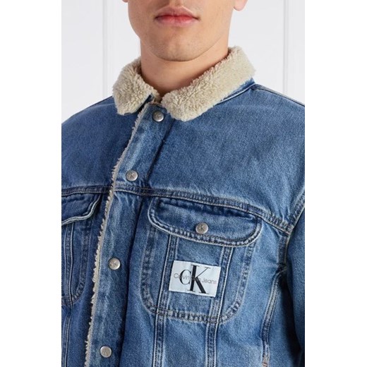 CALVIN KLEIN JEANS Kurtka jeansowa REGULAR 90S SHERPA DENIM JACKET | Regular Fit XL Gomez Fashion Store wyprzedaż