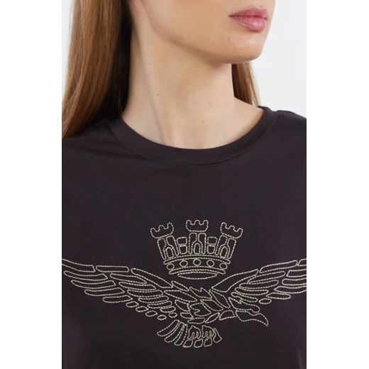 Aeronautica Militare bluzka damska z krótkimi rękawami z napisami 