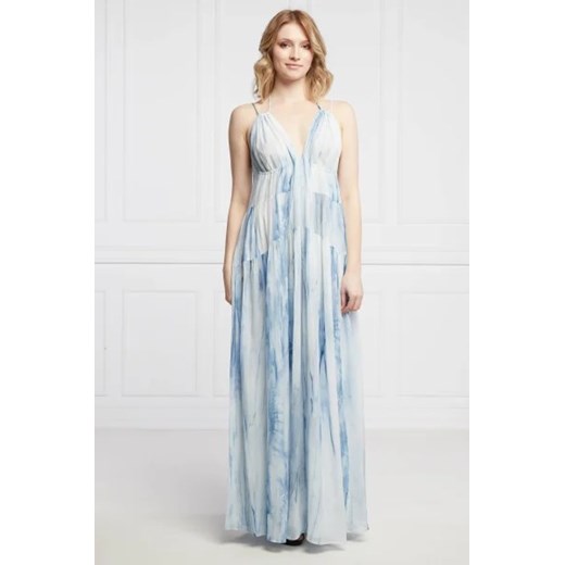 Dondup - Made In Italy sukienka bez rękawów maxi w serek
