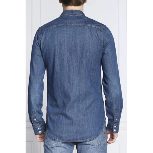 Niebieska koszula męska Pepe Jeans z klasycznym kołnierzykiem casualowa