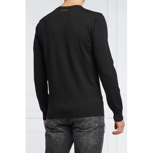 Les Hommes Wełniany sweter | Regular Fit | z dodatkiem skóry Les Hommes XL okazja Gomez Fashion Store