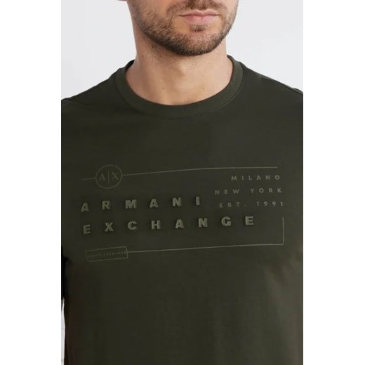 Armani Exchange t-shirt męski z krótkimi rękawami na wiosnę młodzieżowy 