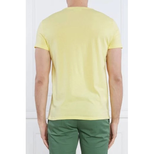 T-shirt męski żółty Lacoste z krótkim rękawem 