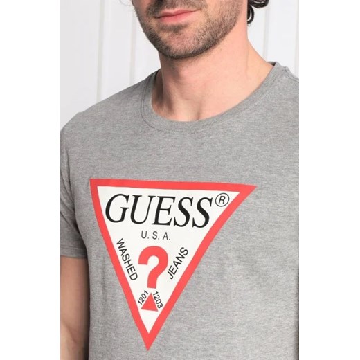 Guess t-shirt męski z krótkimi rękawami z napisami