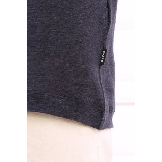 BOSS BLACK Lniany t-shirt Tiburt | Regular Fit XL okazyjna cena Gomez Fashion Store
