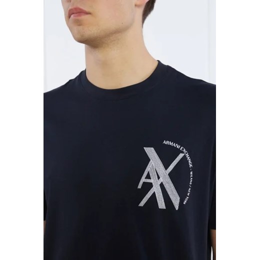 Armani Exchange t-shirt męski w nadruki z krótkim rękawem