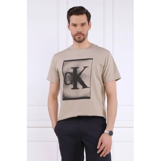 T-shirt męski Calvin Klein młodzieżowy z krótkim rękawem