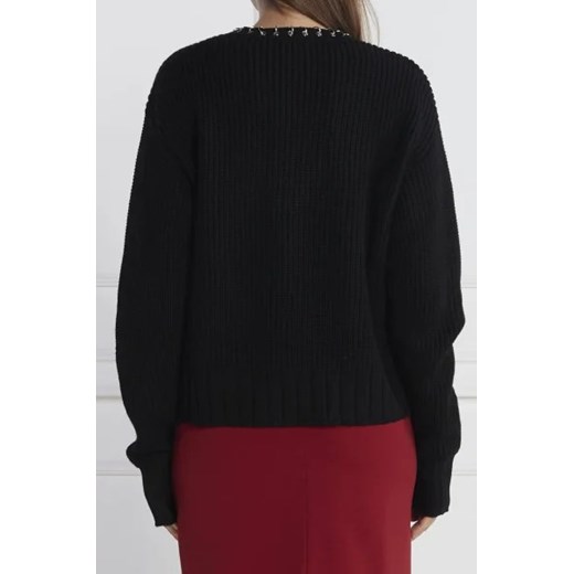 Sweter damski Patrizia Pepe z dekoltem w serek