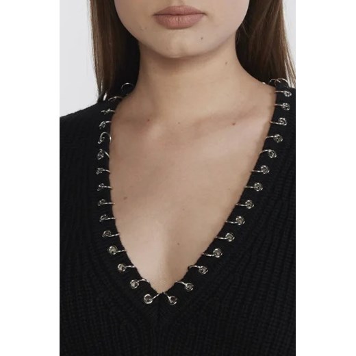 Sweter damski Patrizia Pepe z dekoltem w serek