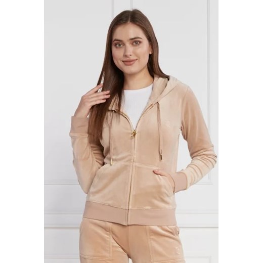 Juicy Couture Bluza Robertson Classic Velour Zip Trough Hoodie GOLD HW | Regular Juicy Couture S Gomez Fashion Store