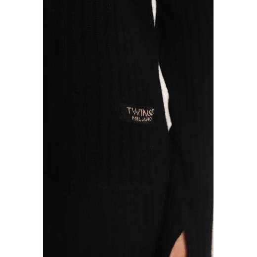 TWINSET Wełniany sweter | Regular Fit | z dodatkiem kaszmiru Twinset L Gomez Fashion Store wyprzedaż