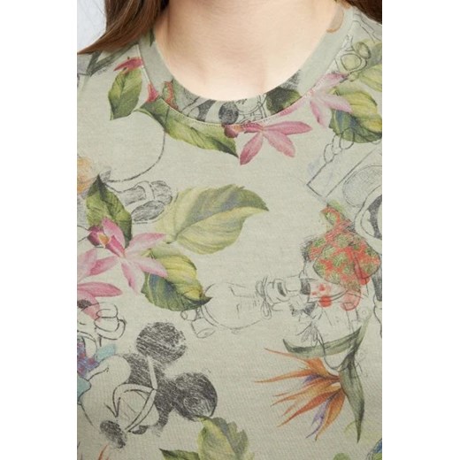Bluzka damska Desigual casual z okrągłym dekoltem bawełniana