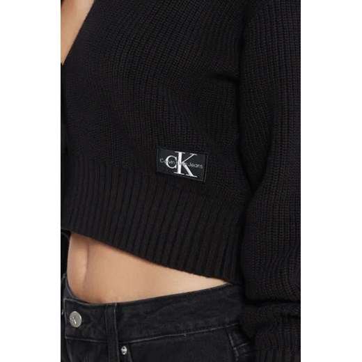 Sweter damski Calvin Klein z dekoltem w serek