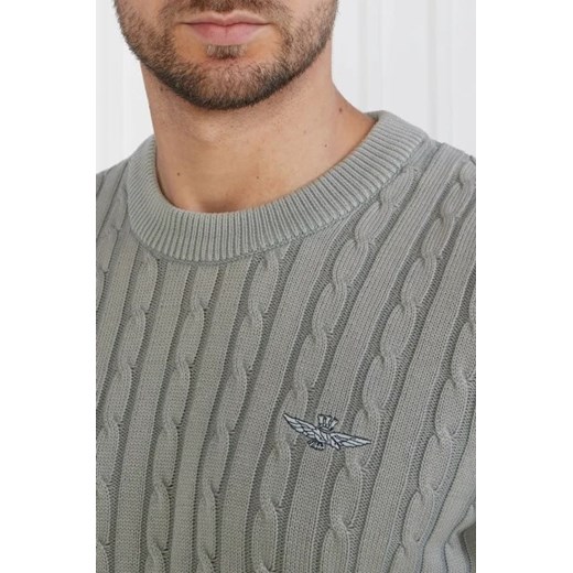 Sweter męski Aeronautica Militare casual z bawełny 