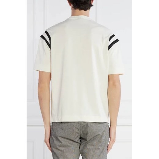 Emporio Armani t-shirt męski biały z napisami bawełniany