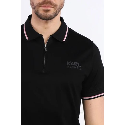 Czarny t-shirt męski Karl Lagerfeld z krótkim rękawem 