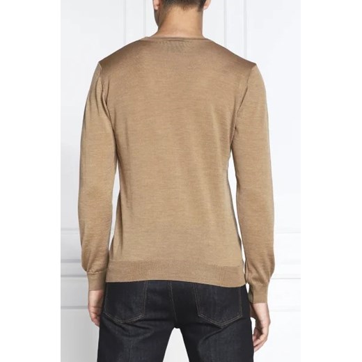 Sweter męski Oscar Jacobson casual z dekoltem w serek 