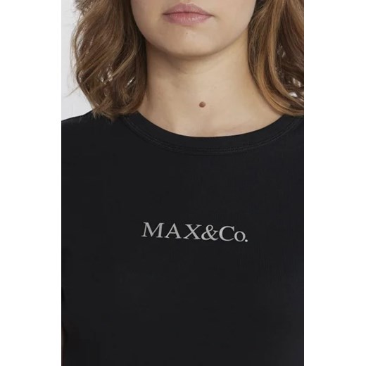 Bluzka damska Max & Co. na wiosnę młodzieżowa z napisem