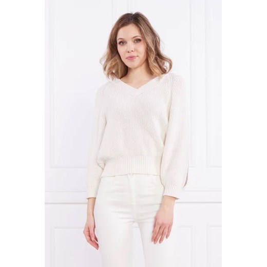 Sweter damski Peserico casual z dekoltem w literę v na zimę