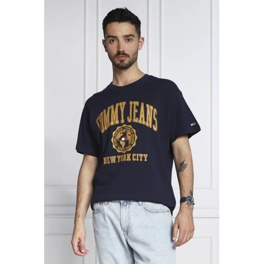 T-shirt męski wielokolorowy Tommy Jeans z krótkim rękawem 