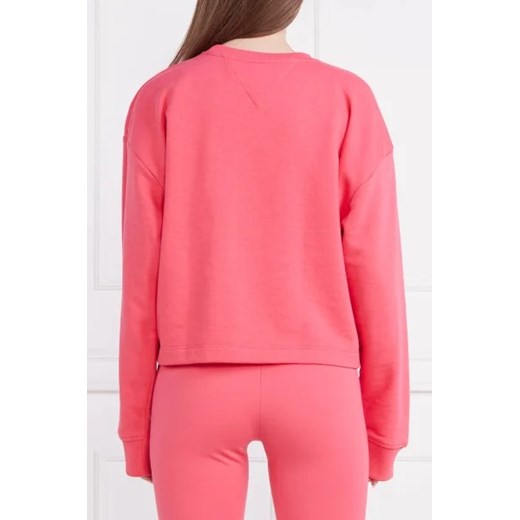 Bluza damska Tommy Jeans różowa jesienna bawełniana