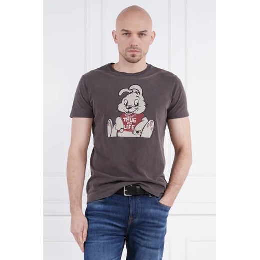 GUESS JEANS T-shirt GUESS X BRANDALISED LEON WASHED BUNNY | Regular Fit L wyprzedaż Gomez Fashion Store