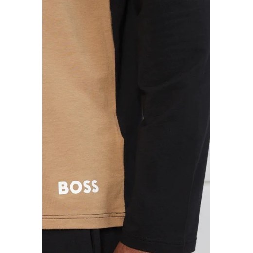 T-shirt męski BOSS HUGO w sportowym stylu z długim rękawem z elastanu