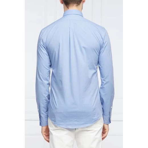 Koszula męska niebieska Polo Ralph Lauren z kołnierzykiem button down z elastanu 