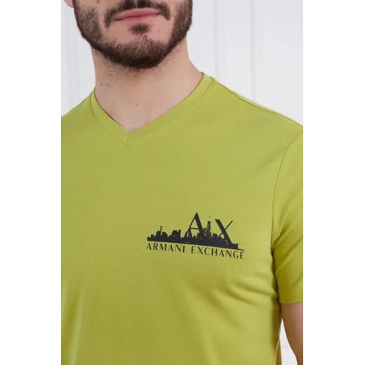 Żółty t-shirt męski Armani Exchange 
