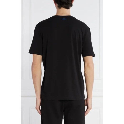 T-shirt męski BOSS HUGO czarny na wiosnę z krótkimi rękawami