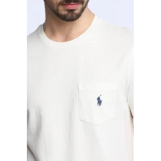 POLO RALPH LAUREN T-shirt | Custom slim fit | z dodatkiem lnu Polo Ralph Lauren S wyprzedaż Gomez Fashion Store