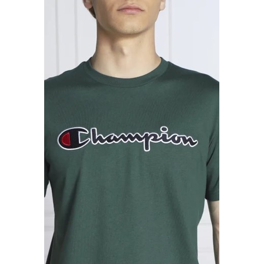 T-shirt męski zielony Champion z krótkim rękawem 