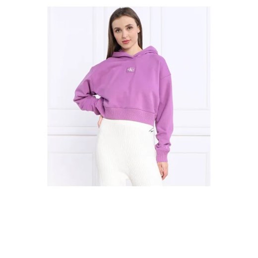 CALVIN KLEIN JEANS Bluza BADGE WIDE SLEEVES | Cropped Fit XS promocja Gomez Fashion Store