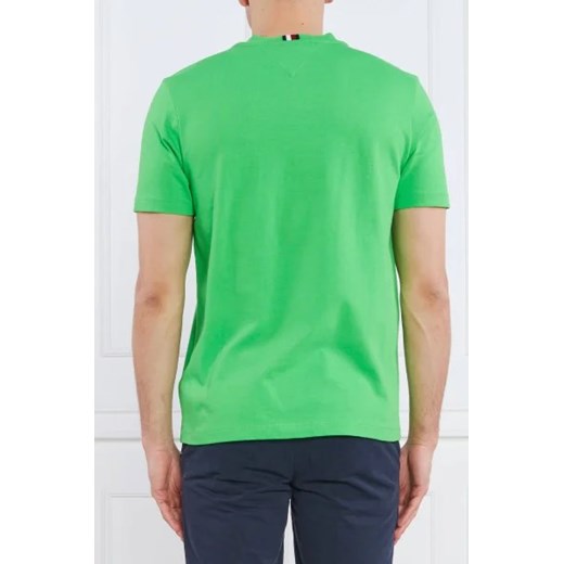 T-shirt męski Tommy Hilfiger zielony z krótkimi rękawami z napisem