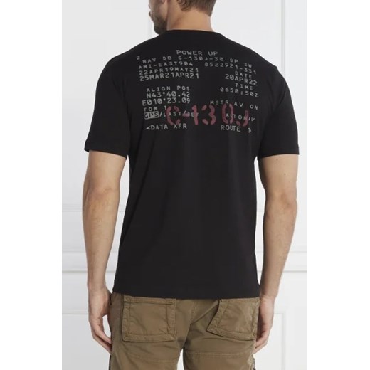 T-shirt męski Aeronautica Militare z bawełny z krótkim rękawem