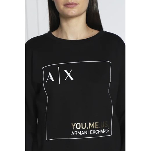 Bluza damska Armani Exchange bawełniana czarna casual