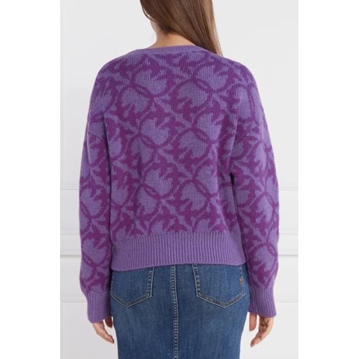 Pinko sweter damski zimowy z okrągłym dekoltem 