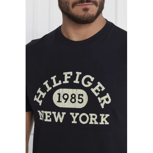 Czarny t-shirt męski Tommy Hilfiger z krótkim rękawem