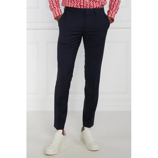 HUGO Wełniane spodnie HestenM204X | Extra slim fit 54 okazyjna cena Gomez Fashion Store