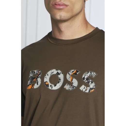 T-shirt męski BOSS HUGO z napisami z krótkim rękawem