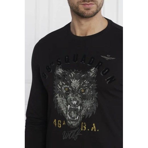 T-shirt męski Aeronautica Militare z długim rękawem