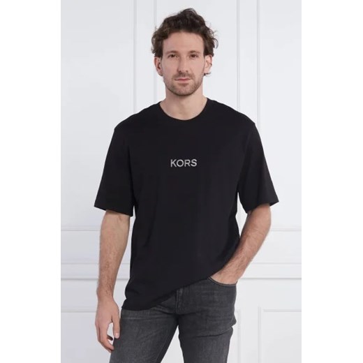 T-shirt męski czarny Michael Kors z krótkimi rękawami 
