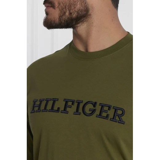 T-shirt męski Tommy Hilfiger zielony z krótkim rękawem młodzieżowy