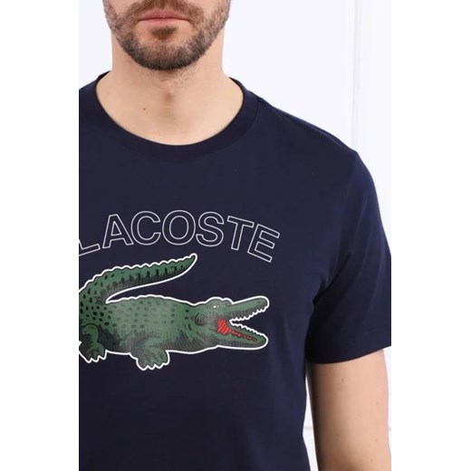 T-shirt męski granatowy Lacoste z krótkim rękawem