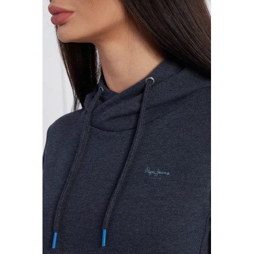 Sukienka Pepe Jeans granatowa z kołnierzykiem