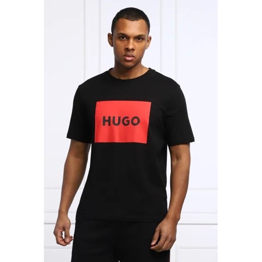 T-shirt męski czarny Hugo Boss z krótkim rękawem