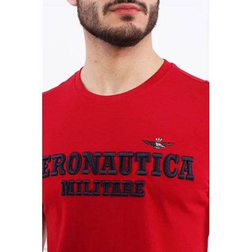 T-shirt męski Aeronautica Militare z krótkim rękawem w stylu młodzieżowym 