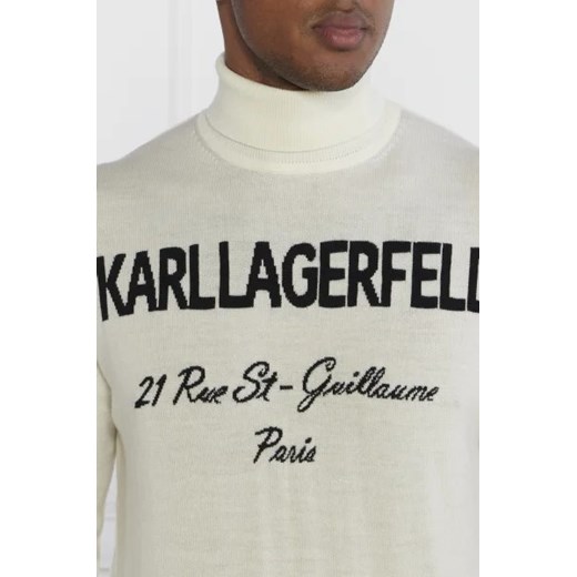 Karl Lagerfeld Wełniany golf knit | Regular Fit Karl Lagerfeld XL Gomez Fashion Store
