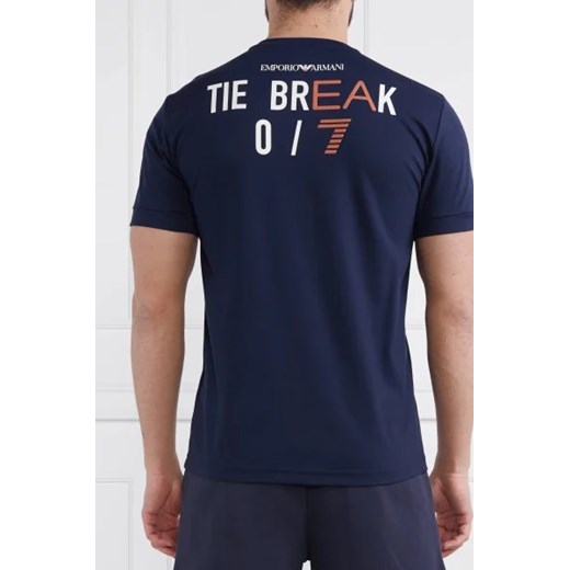 T-shirt męski granatowy Emporio Armani casual z krótkim rękawem 